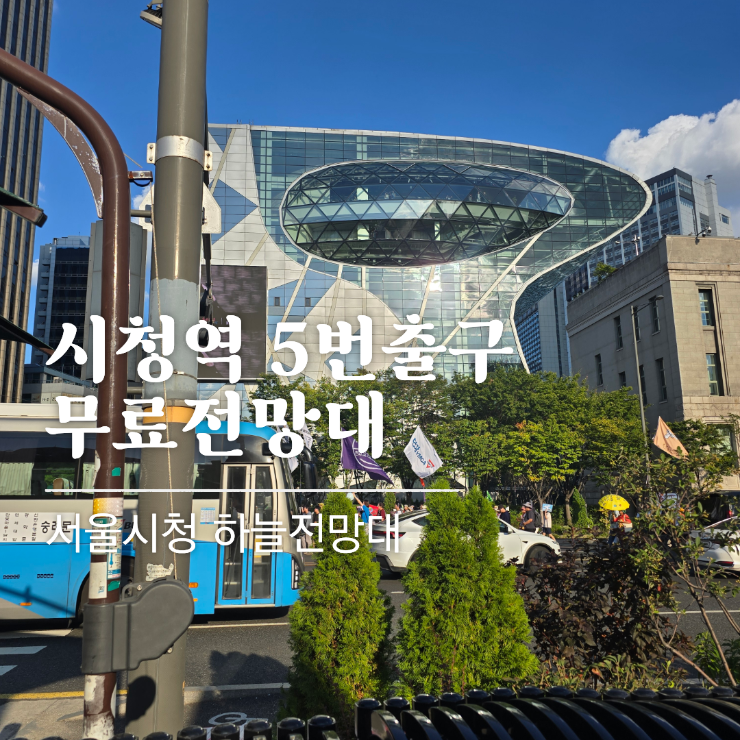 首爾出遊推薦 市廳站5號出口 免費展望台 首爾市廳天空展望台