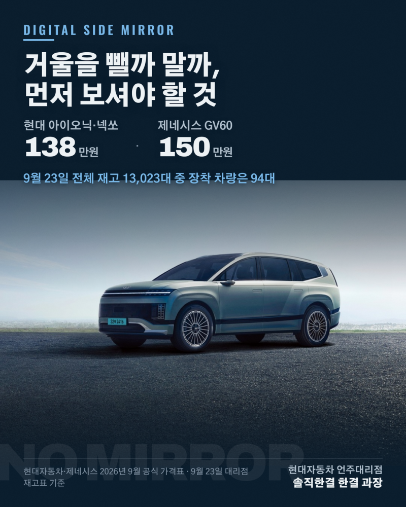디지털 사이드 미러, 138만원 주고 넣을 만한가