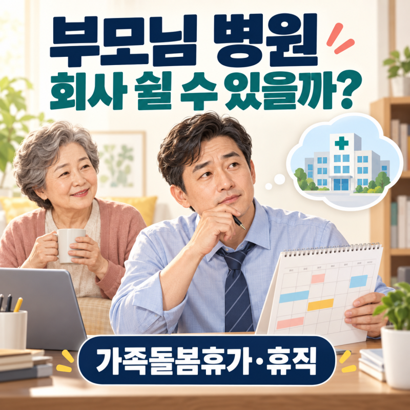 부모님 병원 모시고 가야 하는데 회사 쉴 수 있을까?｜가족돌봄휴가·휴직 차이