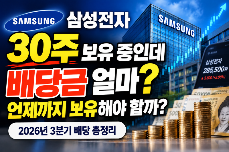 삼성전자 30주 배당금 얼마? 9월 28일까지 보유해야 하나｜2026년 3분기 배당일·예상 배당금 총....