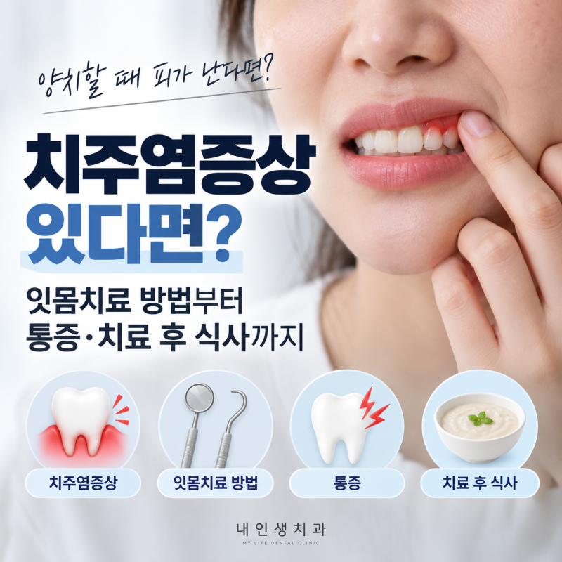 치주염증상 있다면? 잇몸치료 방법부터 통증·치료 후 식사까지