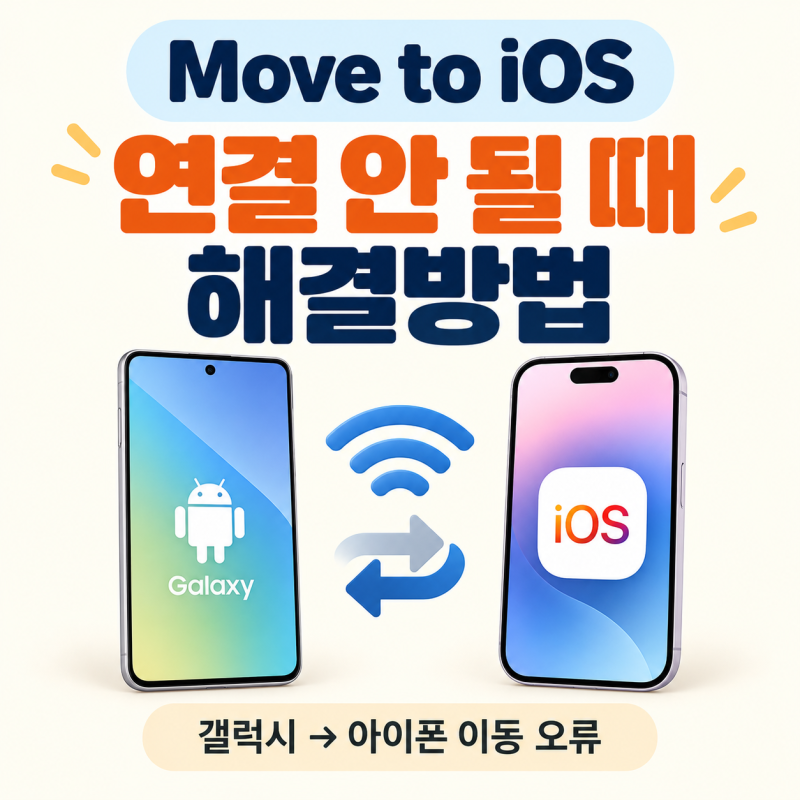 Move to iOS 연결 안 될 때 해결방법｜갤럭시에서 아이폰 이동 오류