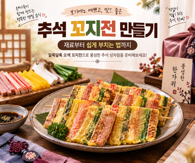 꼬지전 만드는 방법, 추석 오색꼬치전 재료와 쉽게 부치는 법