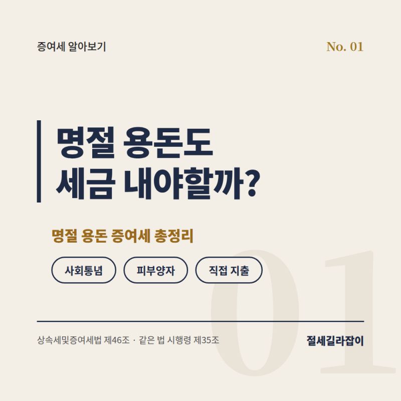 명절에 가족에게 주는 용돈, 증여세 내야할까?