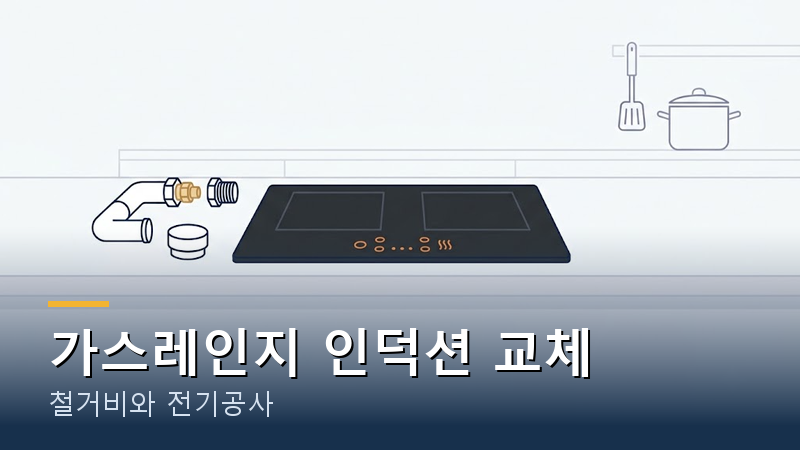 가스레인지 인덕션 교체, 도시가스도 해지해야 할까?｜철거비와 전기공사