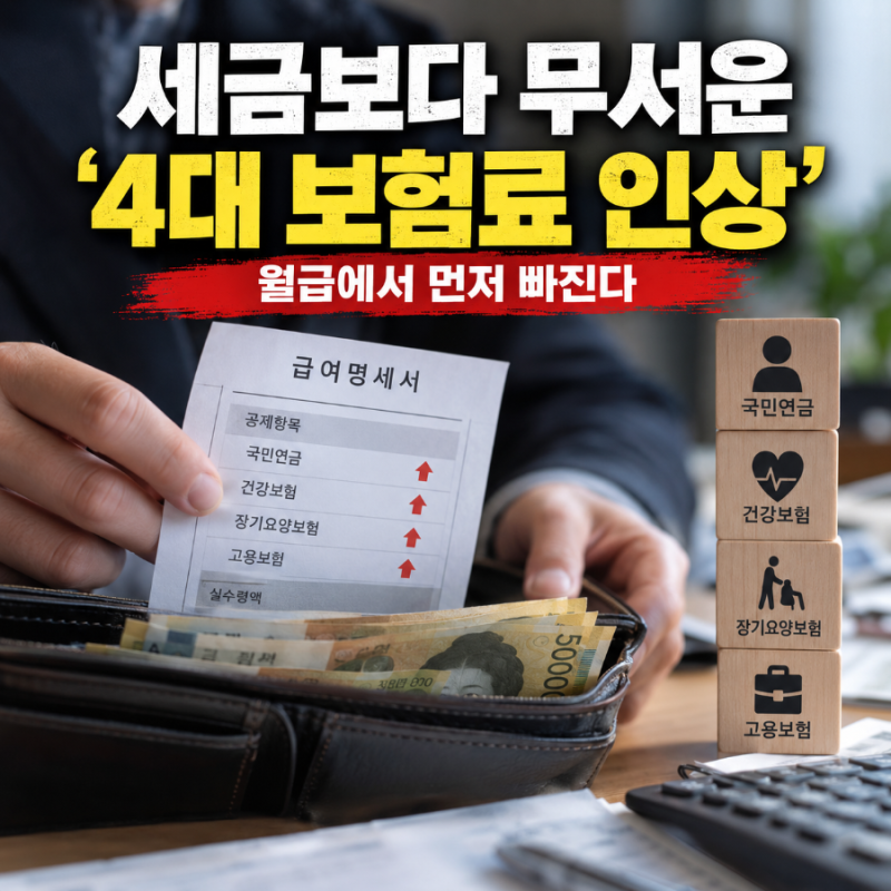 세금보다 무섭다? 월급에서 먼저 빠지는 ‘4대 보험료’…2027년 또 달라진다