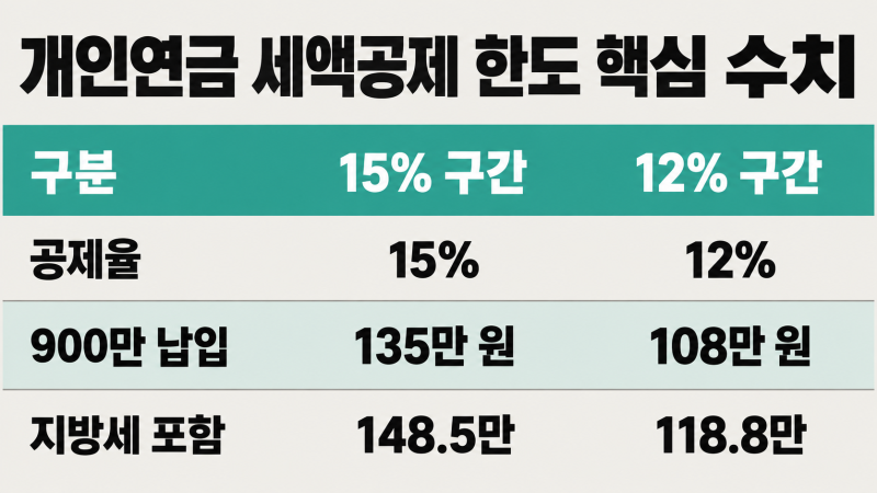 개인연금 세액공제 한도, 900만 원 채우면 135만 원