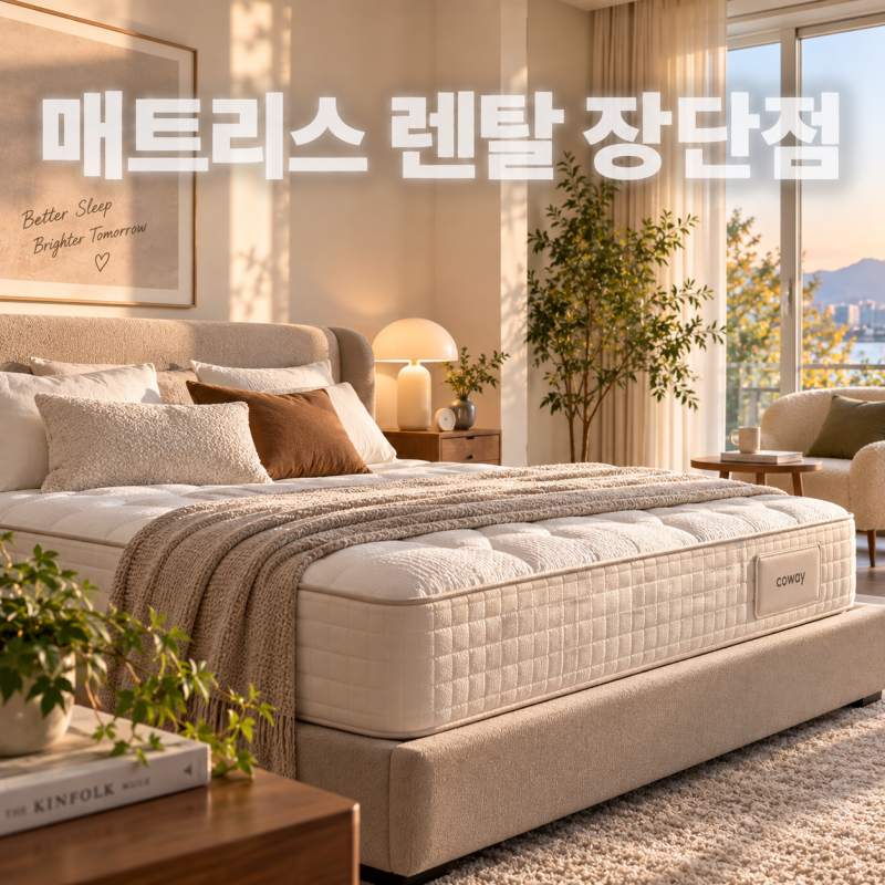 코웨이침대 고민된다면 매트리스 렌탈 장단점 총정리