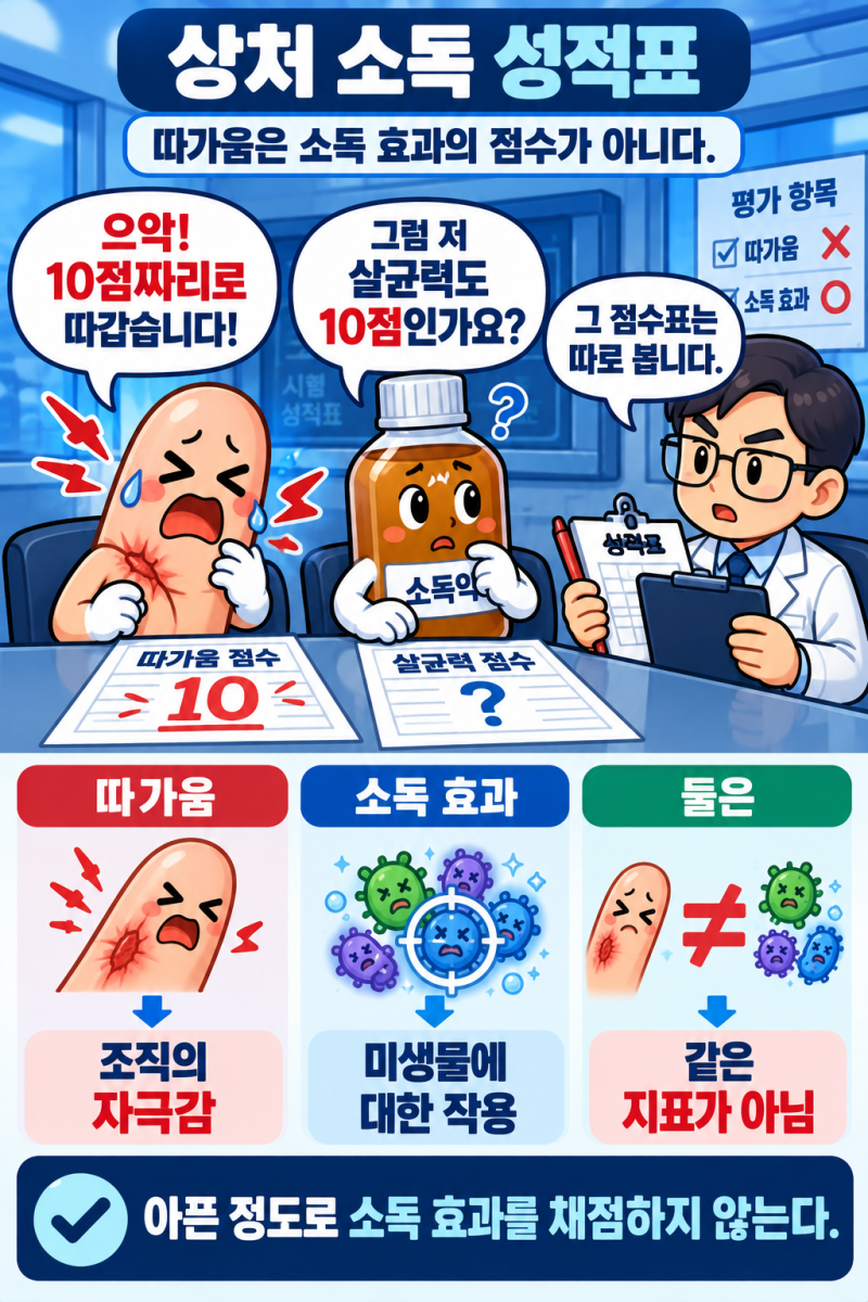 상처에 소독약 바르면 왜 따가울까? 과산화수소 거품은 세균이 죽는 모습일까? 상처 소독 제....