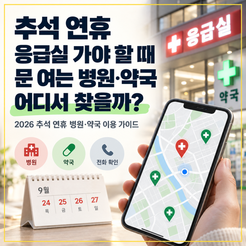추석 연휴 응급실 가야 할 때 문 여는 병원·약국 어디서 찾을까?