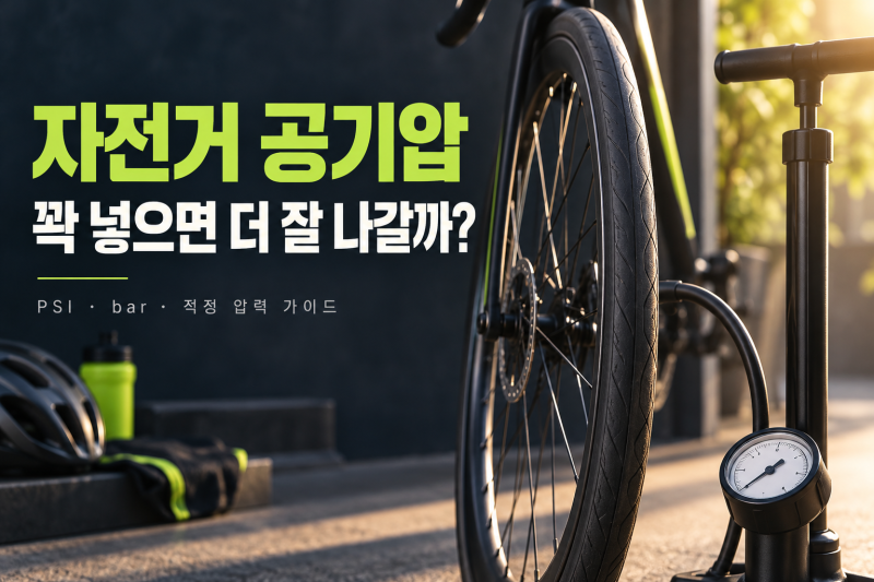 자전거 공기압, 꽉 넣으면 더 잘 나갈까? PSI·bar부터 적정 압력 찾는 법까지