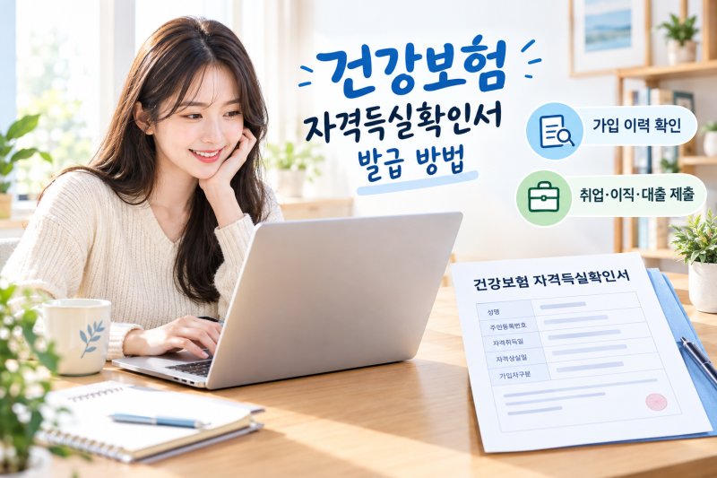 건강보험 자격득실확인서 발급 방법