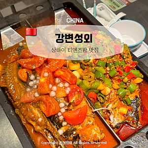 상하이 티엔즈팡 맛집 카오위 강변성외 주문방법 고덕지도