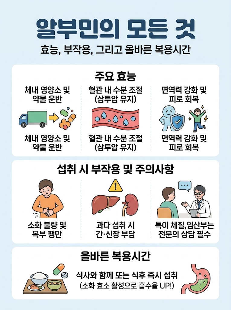 알부민 영양제 효능, 복용법, 부작용 총정리
