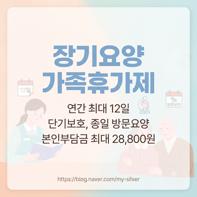 장기요양 가족휴가제 ,치매 부모님 돌봄 쉼표,100% 활용법(ft. 화도읍 요양매니저)