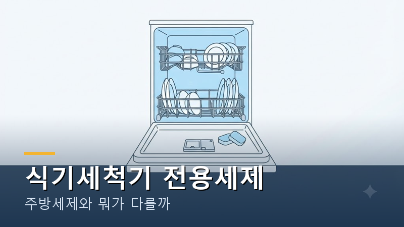 식기세척기 전용세제 꼭 써야 할까｜주방세제와 뭐가 다른지 2026