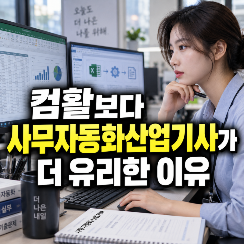 컴활보다 사무자동화산업기사가 더 유리한 이유