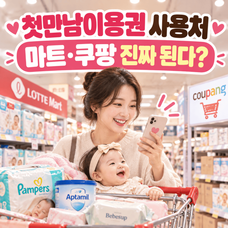 첫만남이용권 사용처 총정리, 마트·쿠팡 된다? 네이버페이 결제까지