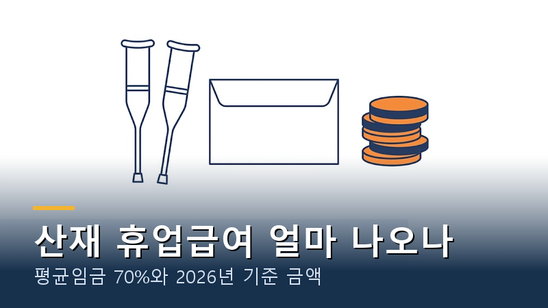 산재 휴업급여 얼마 나오나｜평균임금 70%와 2026년 기준 금액 총정리