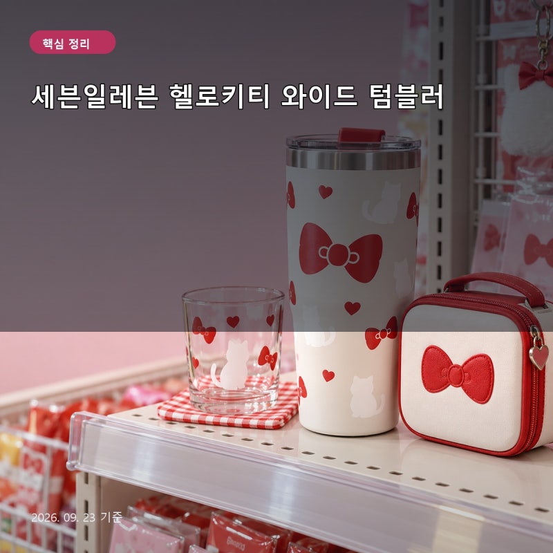 헬로키티 와이드 텀블러 어디서 살까, 세븐일레븐 가격 확인 전 체크