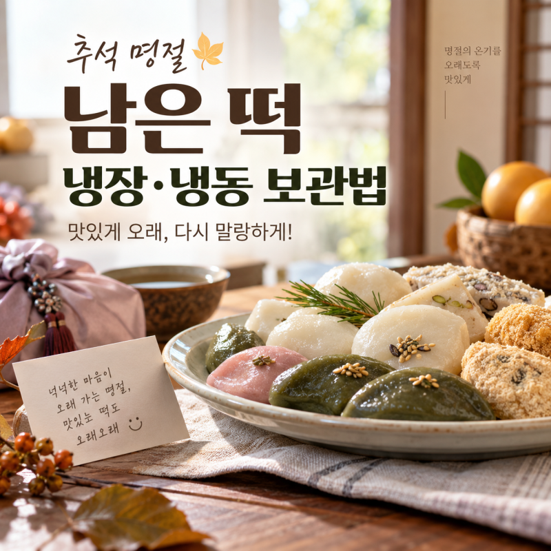 명절 남은 떡 보관법 냉장 냉동보관과 해동방법