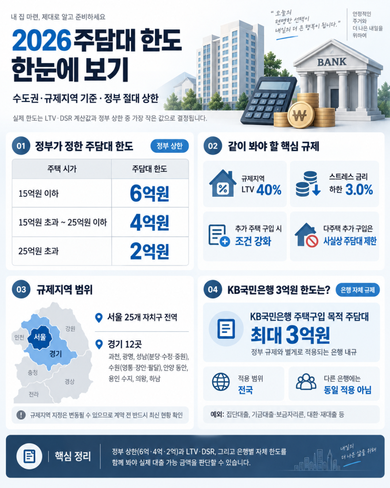 주담대 한도 3억 vs 6억, 은행별로 다른 이유 총정리