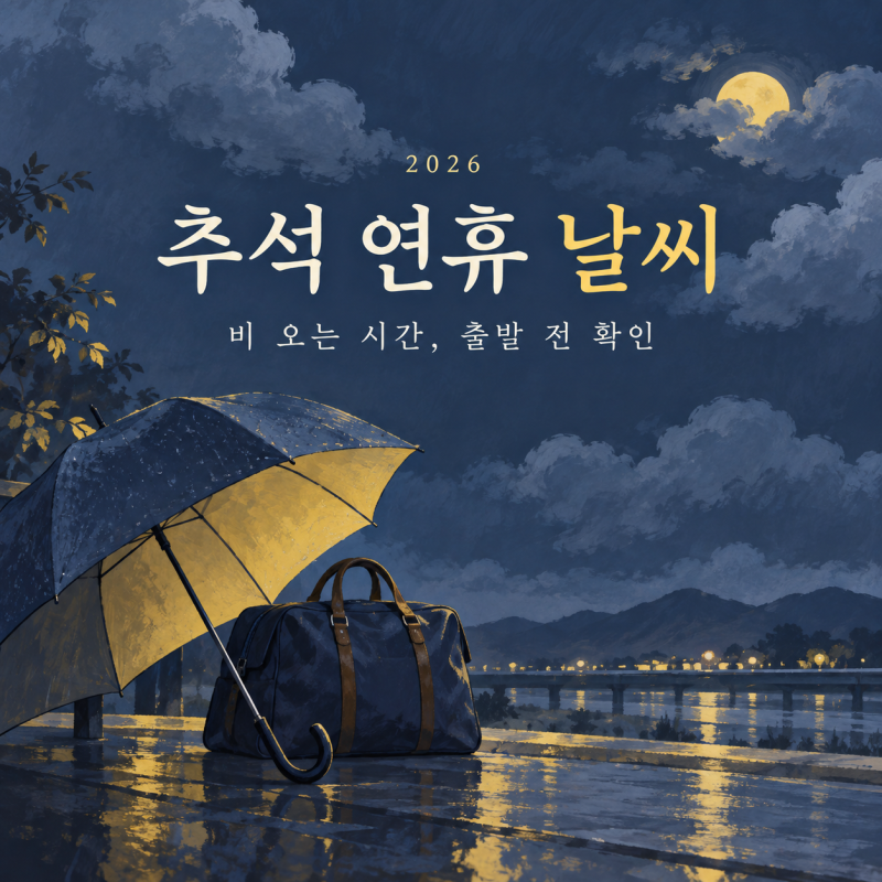 2026 추석 연휴 날씨, 25일 밤 보름달 볼 수 있을까? 비 예보 정리