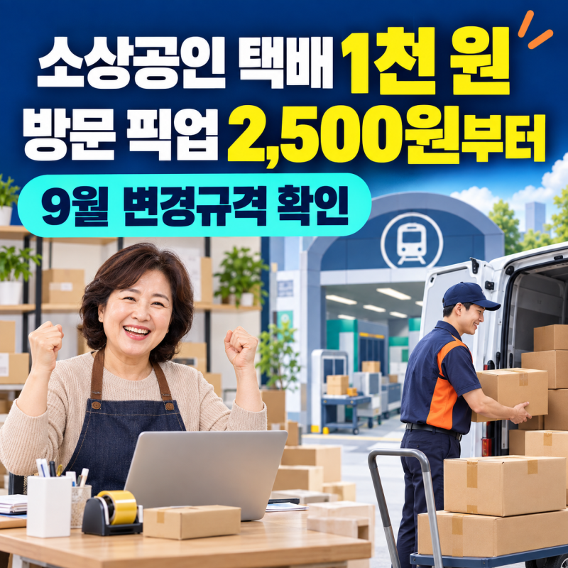 택배비 1천 원부터, 인천 소상공인이라면 9월 변경사항 확인하세요