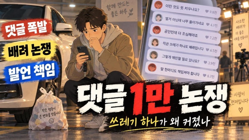이창섭 쓰레기 논쟁 정리: 댓글 1만 돌파가 말해준 연애 예절과 방송 발언의 경계