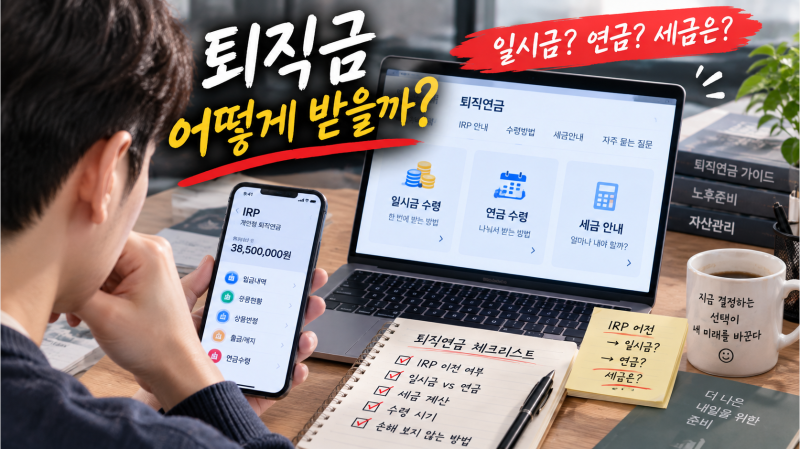 퇴직연금 수령방법, IRP로 받은 퇴직금 일시금·연금 어떻게 다를까?