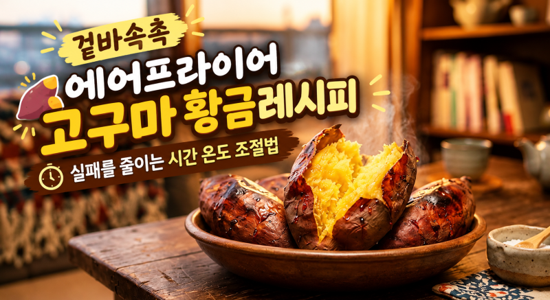 겉바속촉 에어프라이어 고구마 황금레시피, 실패를 줄이는 시간 온도 조절법
