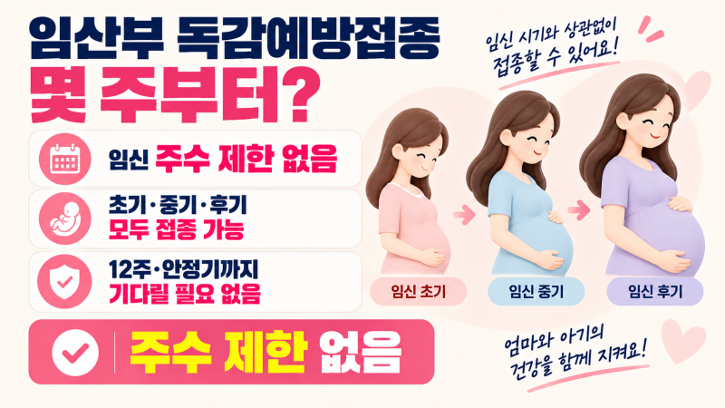임산부 독감예방접종 어디서｜몇주부터? 무료 병원·3가 백신