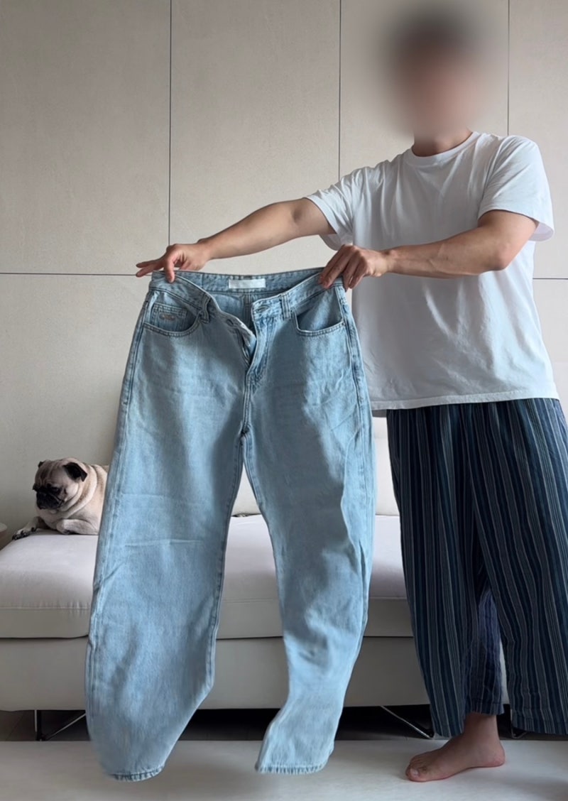 남자 연청바지 코디 40대 영포티룩