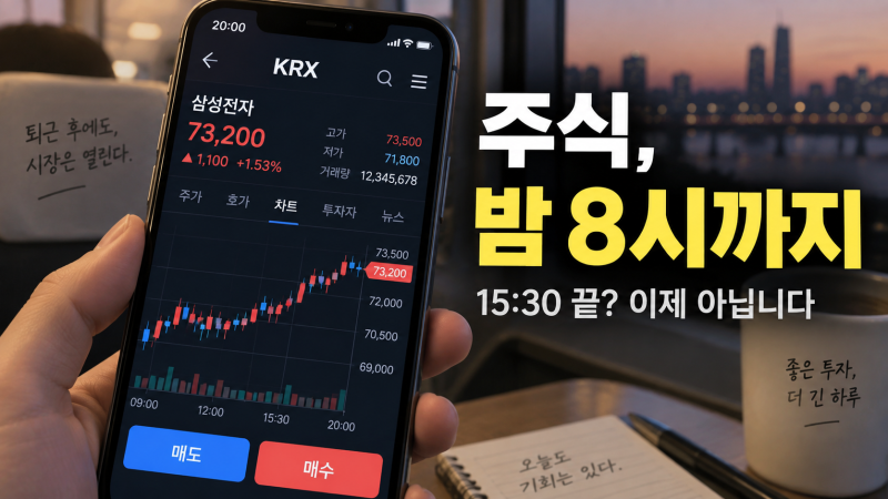 “퇴근하고도 주식 살 수 있습니다” 오후 8시 애프터마켓, 이것부터 알아야 합니다