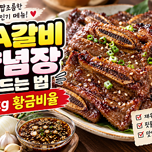 LA갈비 양념장 만드는 법｜1kg 황금비율, 부드럽고 맛있게 재는 법