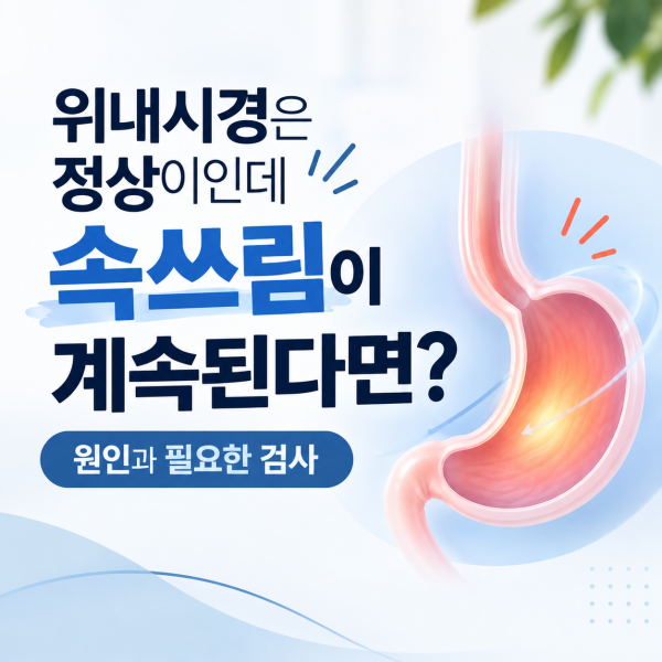 위내시경은 정상인데 속쓰림이 계속된다면? 원인과 필요한 검사