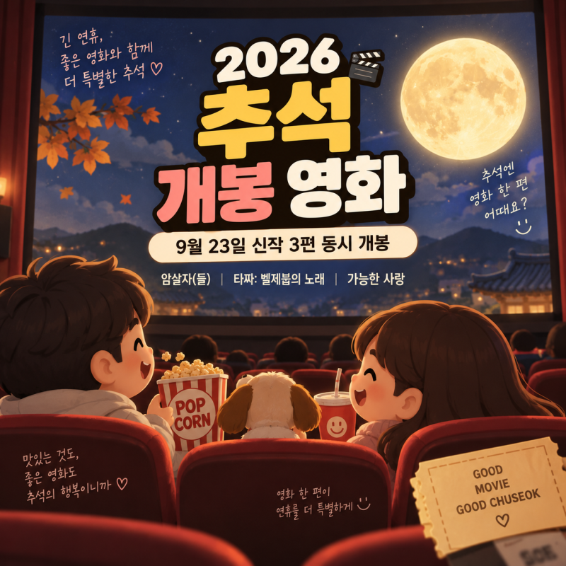 2026 추석 개봉 영화 총정리｜타짜4·암살자들·인턴·가능한 사랑