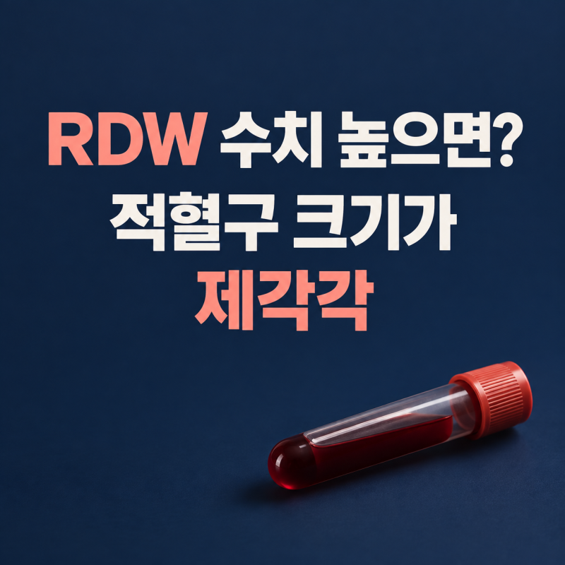 RDW 수치 높으면? 빈혈 검사에서 적혈구 크기가 제각각이라는 뜻