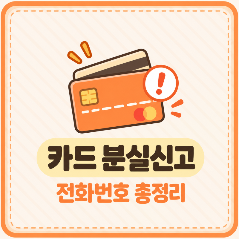 카드 분실신고 전화번호 총정리｜카드사별 신고 방법 한눈에