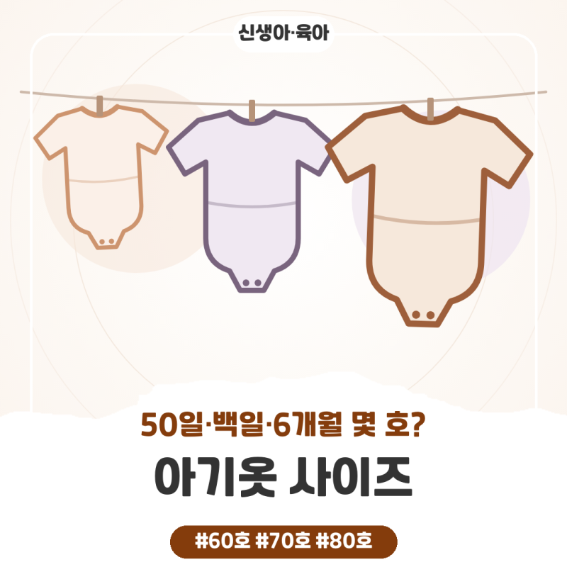 아기옷 사이즈, 60·70·80호는 개월이 아니라 키(cm)예요 (50일·백일·6개월 몇 호 입나 환산표)