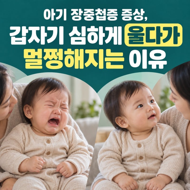 아기 장중첩증 증상, 갑자기 심하게 울다가 멀쩡해지는 이유