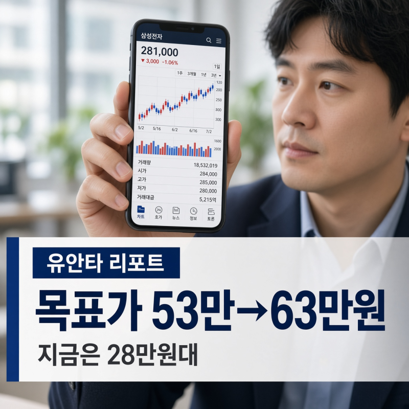 ▶ 삼성전자 목표가 63만원 상향, 2배 격차 전망 나온 이유