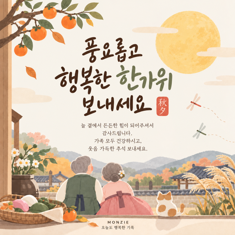 2026 추석 인사말 모음｜부모님·친구·상사·거래처 상황별 문구 + 메세지카드 받아가세요