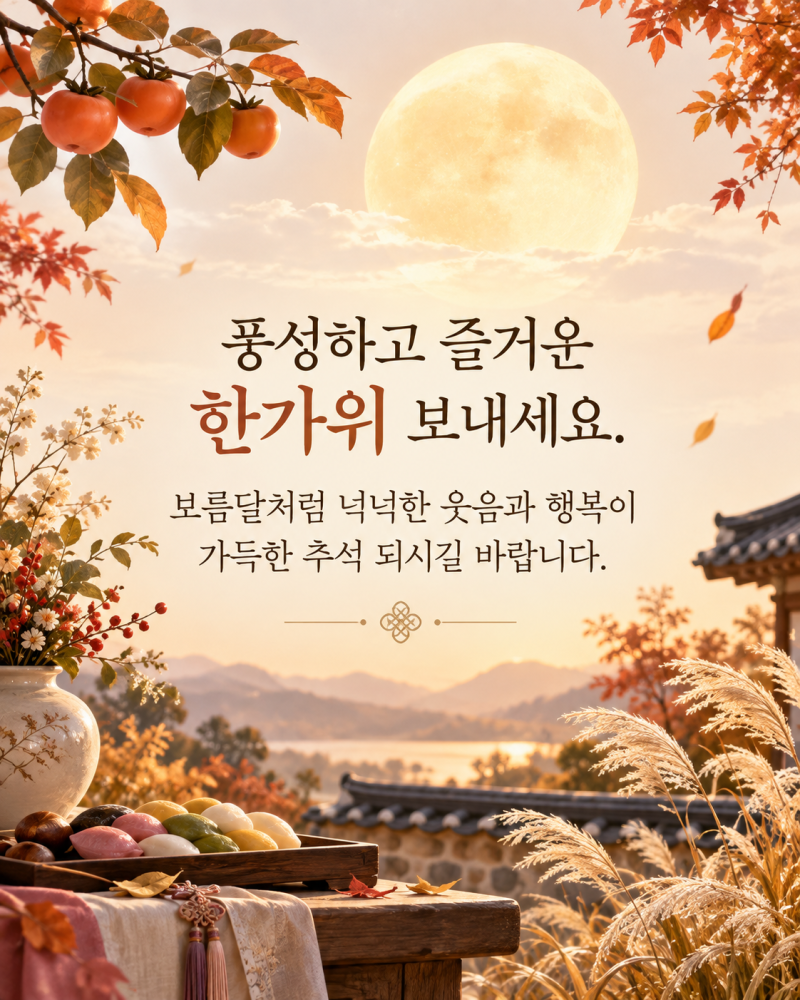 추석 인사말 카드와 문자메시지 문구 7가지