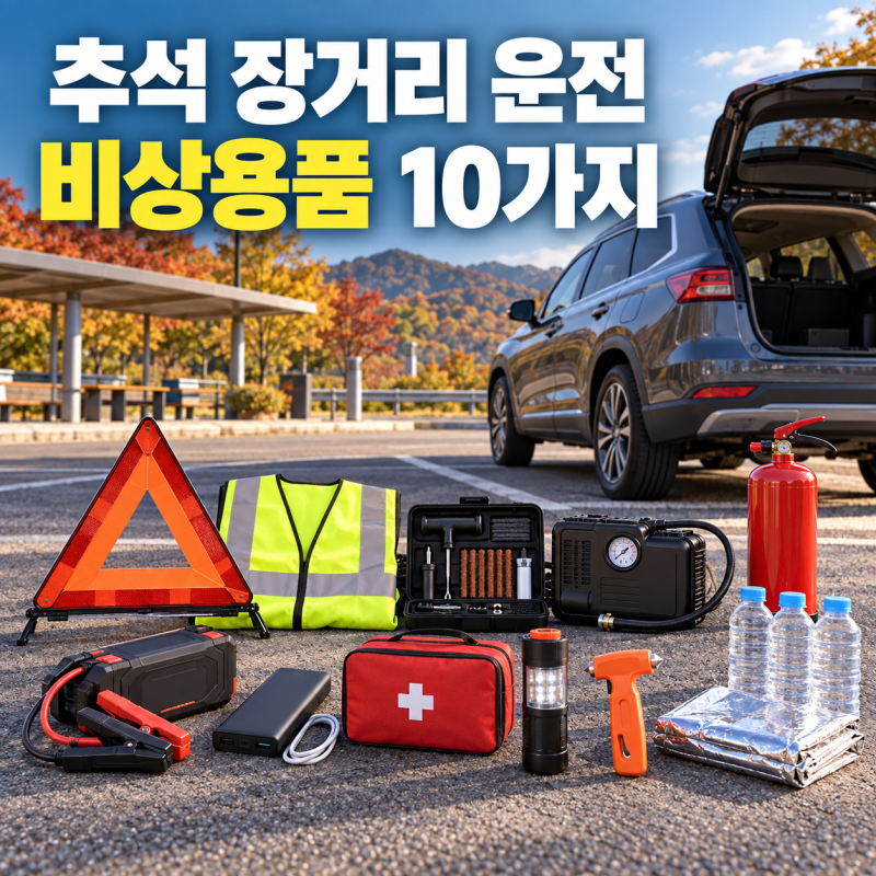 추석 장거리 운전 전에 챙겨야 할 자동차 비상용품 10가지