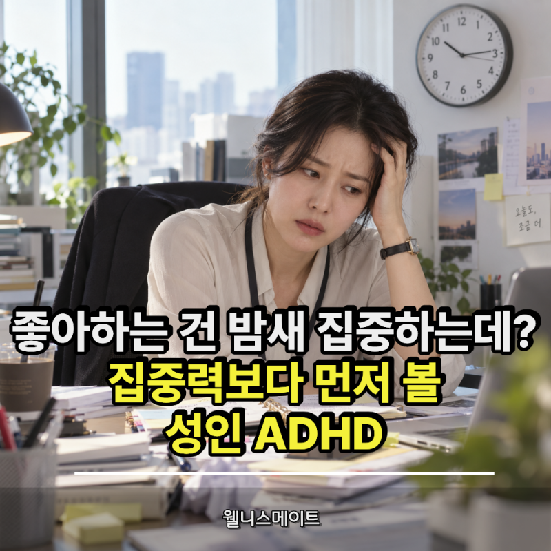 성인 ADHD는 집중력만 부족한 걸까? “마감·약속 반복”에서 드러나는 이유