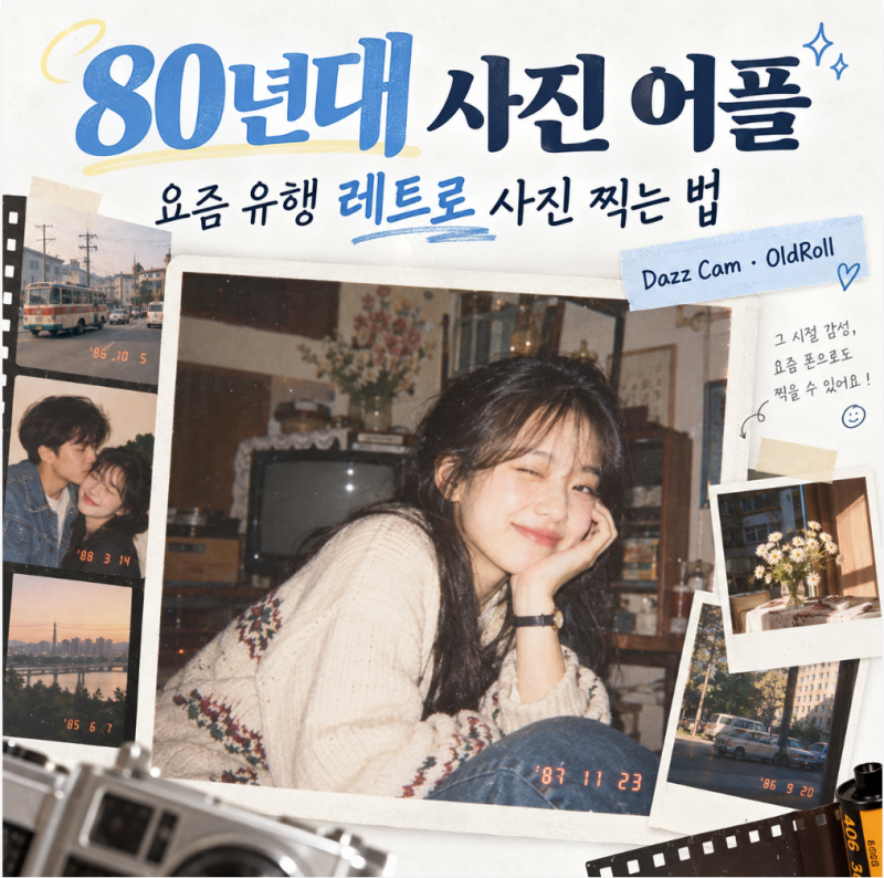 80년대 사진 어플 뭐야? Dazz Cam·OldRoll로 레트로 사진 찍는 법