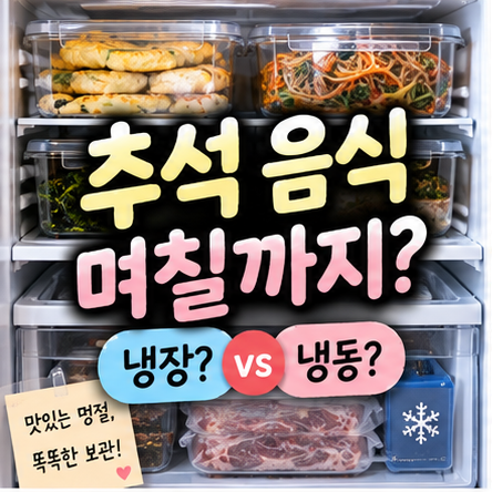 추석 다음 날 냉장고 열고 당황했다면? 전, 나물, 잡채 3~4일 보관과 지금 냉동해야 할 음식 구....