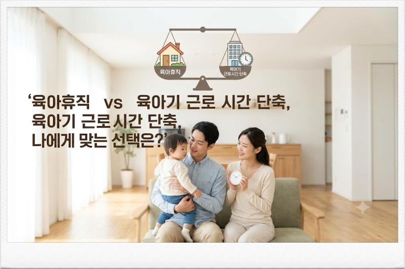 육아휴직 vs 육아기 근로시간 단축, 무엇이 유리할까?