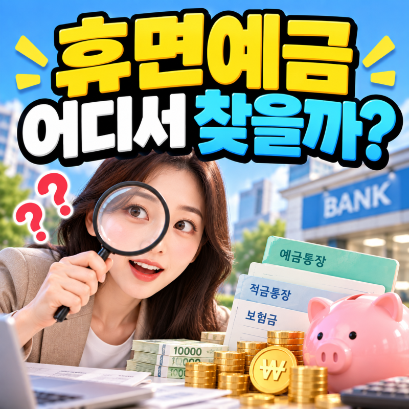 오래된 은행 계좌 조회, 휴면예금 찾아줌에 안 나오면 어디서 볼까?